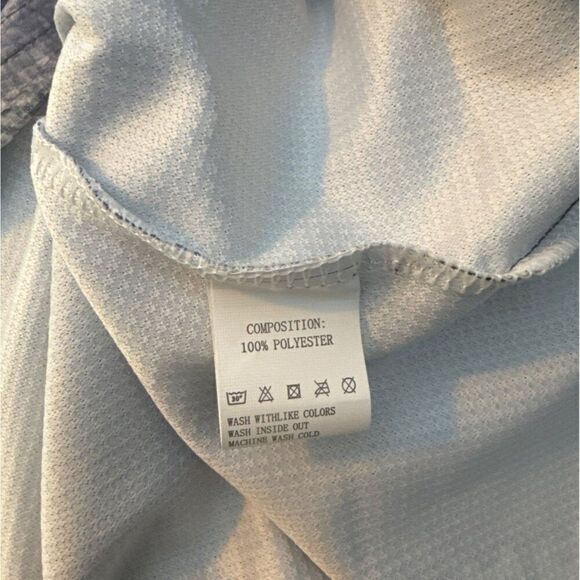 Colorful Patchwork Design Long Sleeve Henley Shirt M - Picture 4 of 5